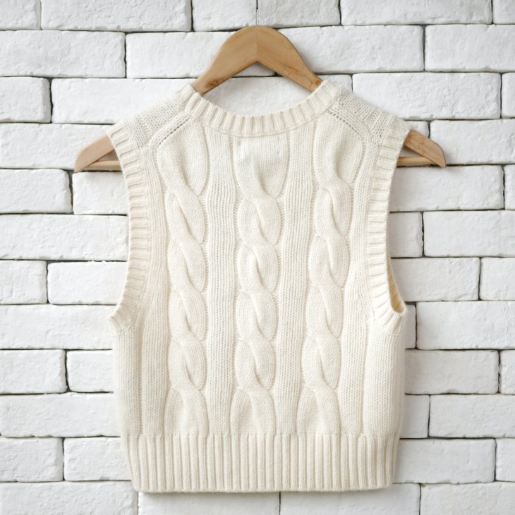 POLO RALPH LAUREN WOMEN CROPPED CABLE WOOL-CASHMERE SWEATER