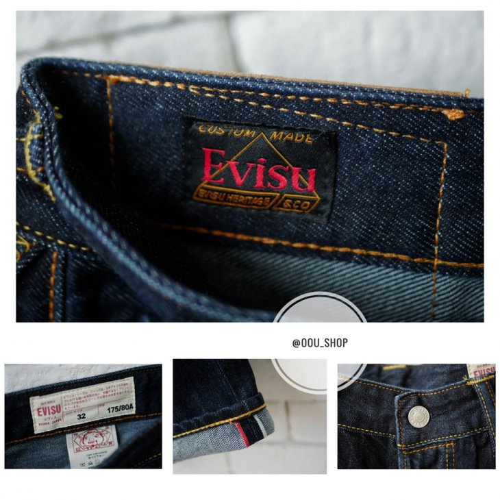 EVISU REGULAR-FIT DENIM SHORTS WITH BRUSHSTROKE DAICOCK PRINT