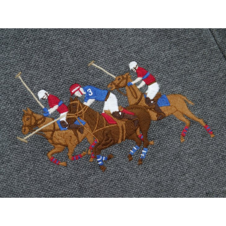 POLO RALPH LAUREN CUSTOM SLIM FIT TRIPLE PONY POLO SHIRT