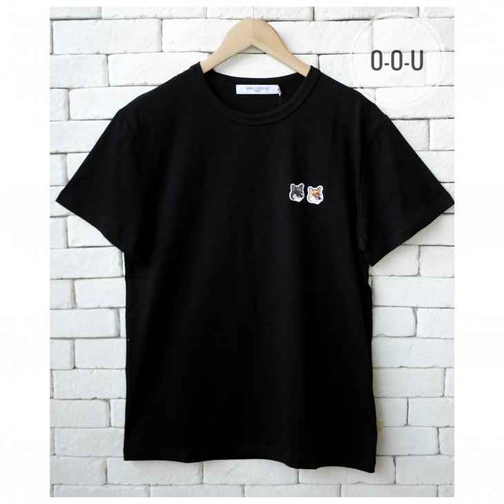 MAISON KITSUNE TEE-SHIRT DOUBLE FOX HEAD PATCH