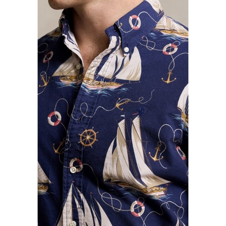 POLO RALPH LAUREN CLASSIC FIT NAUTICAL OXFORD SHIRT