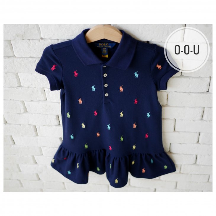 POLO RALPH LAUREN KIDS POLO PONY MESH POLO DRESS