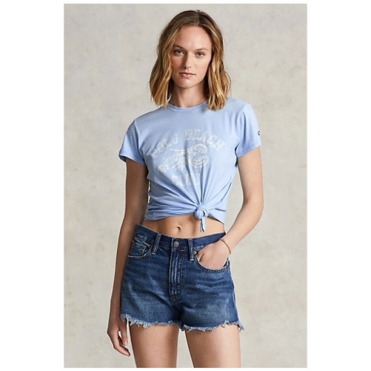 POLO RALPH LAUREN WOMEN LOGO COTTON JERSEY TEE
