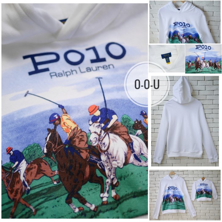 POLO RALPH LAUREN BOYS EQUESTRIAN-PRINT FLEECE HOODIE