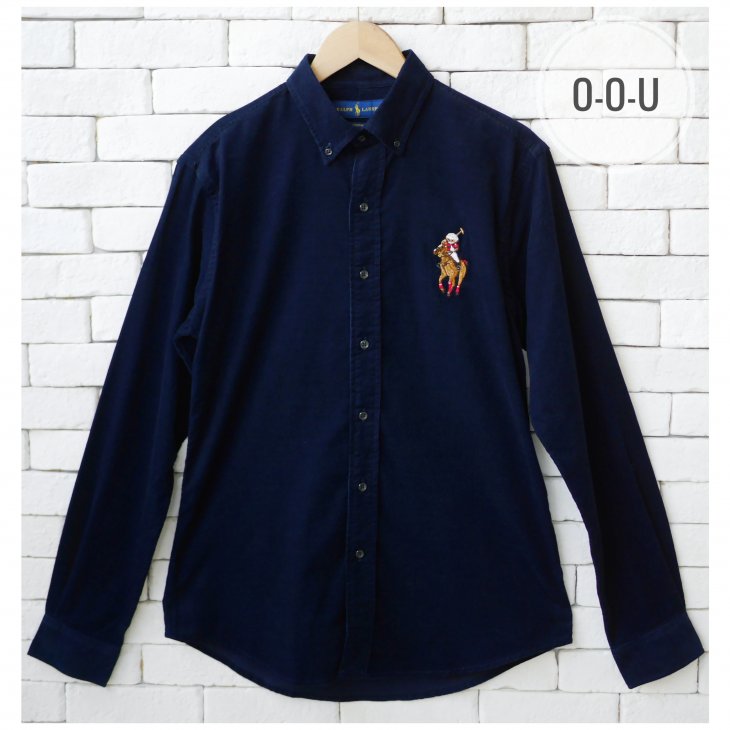 POLO RALPH LAUREN CUSTOM FIT POLO BEAR CORDUROY SHIRT