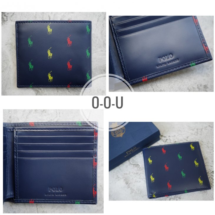 POLO RALPH LAUREN ALLOVER PONY LEATHER WALLET
