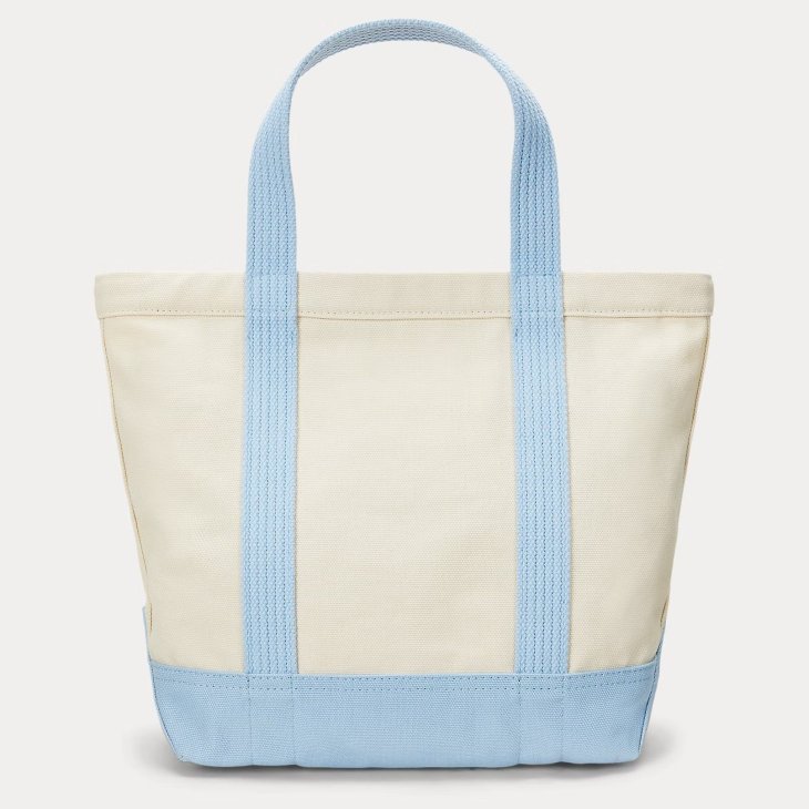 POLO RALPH LAUREN POLO BEAR CANVAS SMALL TOTE BAG