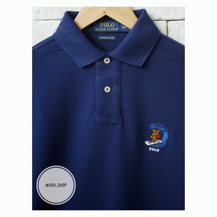 POLO RALPH LAUREN SURFBOARD BEAR MEN\'S POLO SHIRT