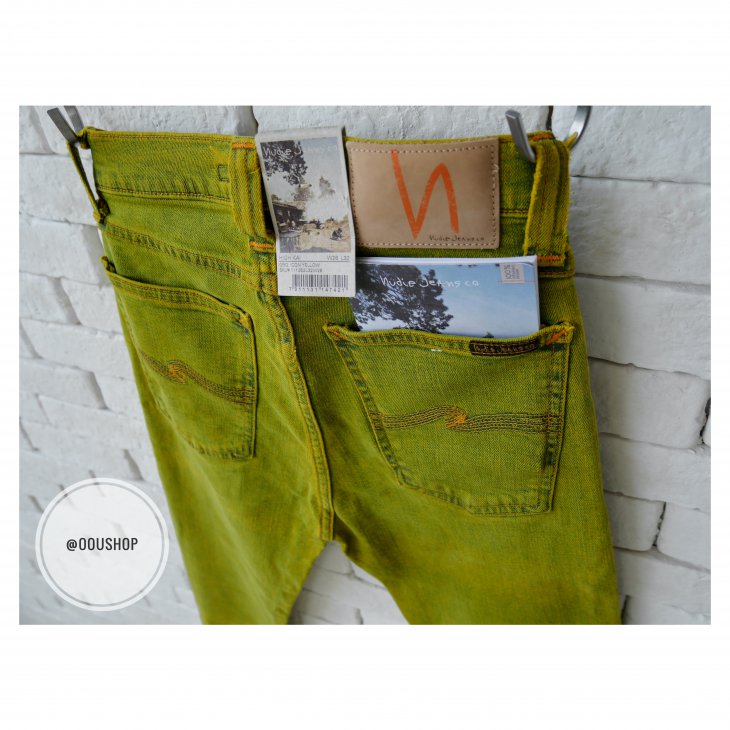 NUDIE JEANS  HIGH KAI ORG ICON YELLOW