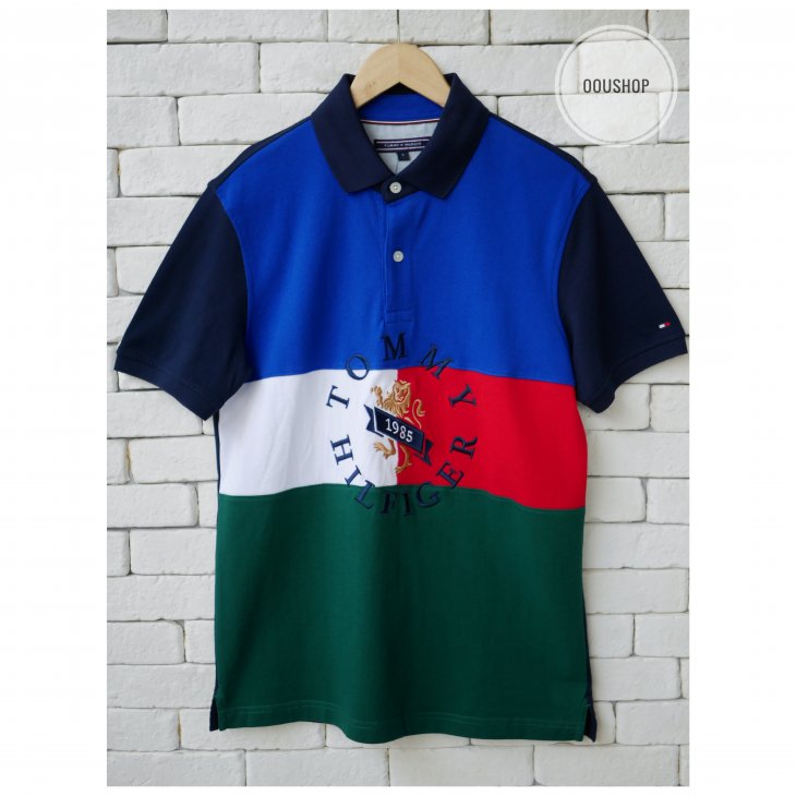 TOMMY HILFIGER CUSTOM FIT FLAG POLO