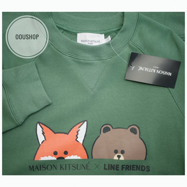 MAISON KITSUNE X LINE FRIENDS FACE PRINT SWEATSHIRT
