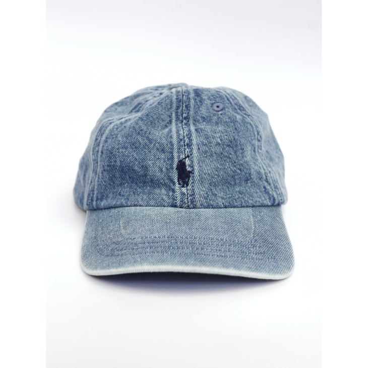 POLO RALPH LAUREN KIDS INDIGO COTTON DENIM BALL CAP
