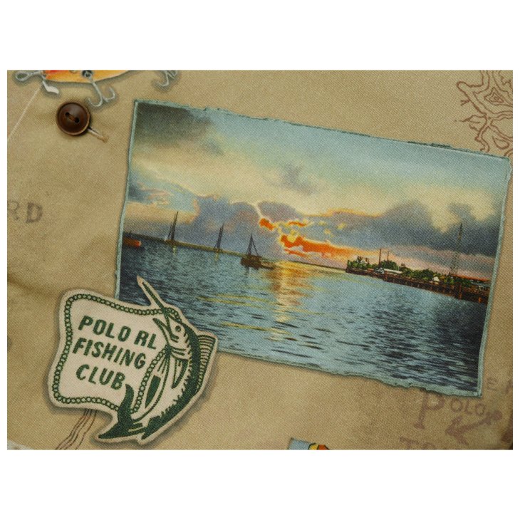 POLO RALPH LAUREN CLASSIC FIT POSTCARD PRINT CHINO SHIRT