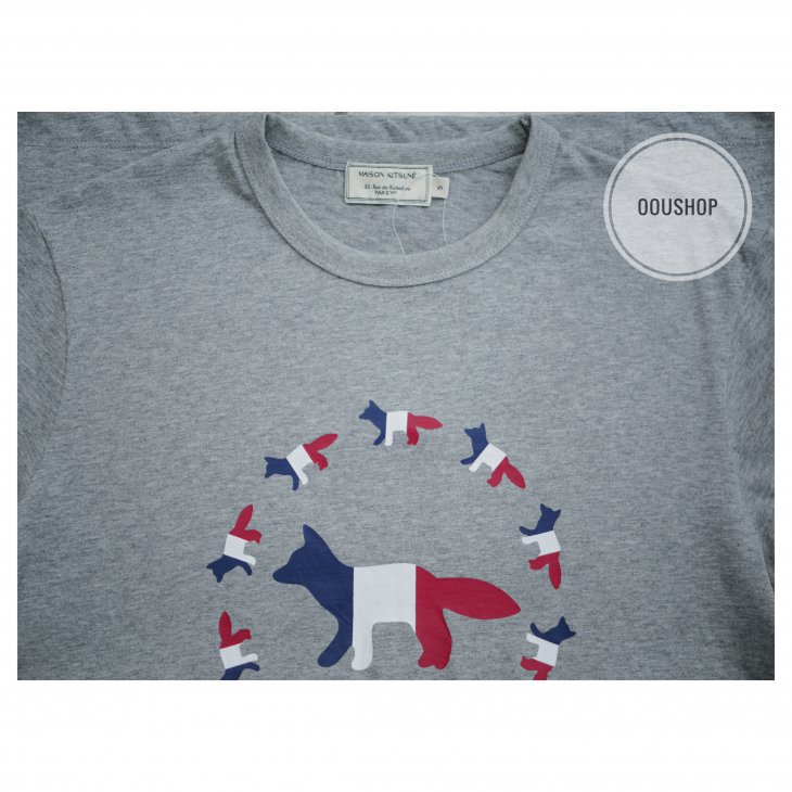 MAISON KITSUNE TEE-SHIRT TRICOLOR FOX FLAG