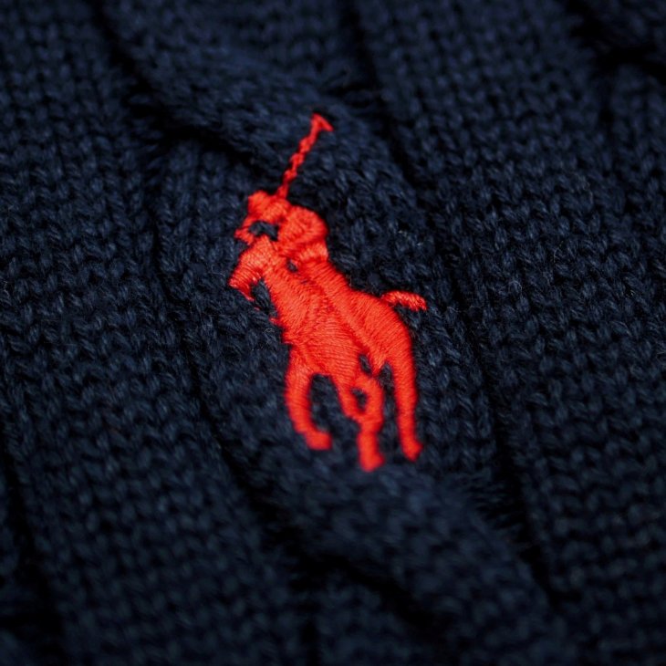 POLO RALPH LAUREN CABLE KNIT COTTON SWEATER