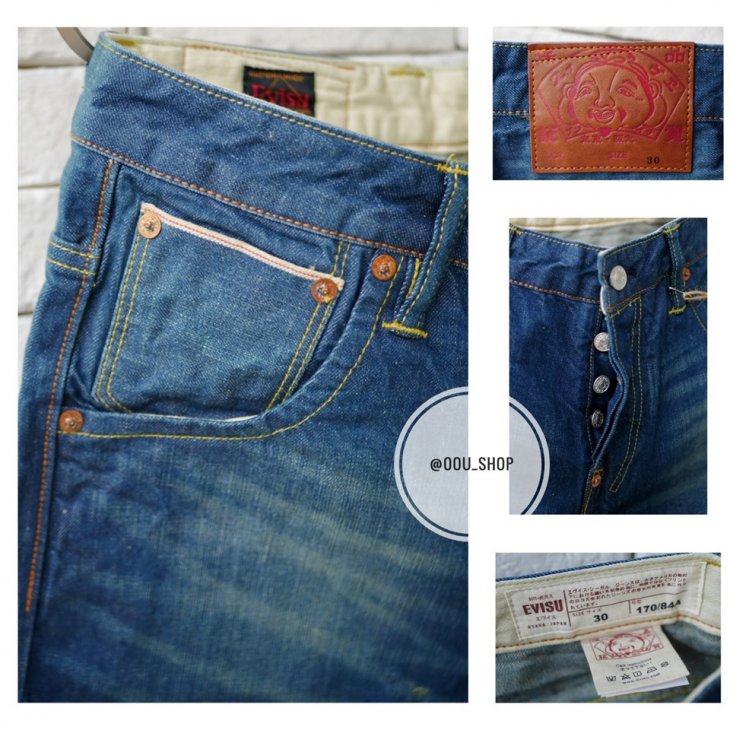 EVISU REGULAR-FIT DENIM SHORTS WITH LOGO EMBROIDERY