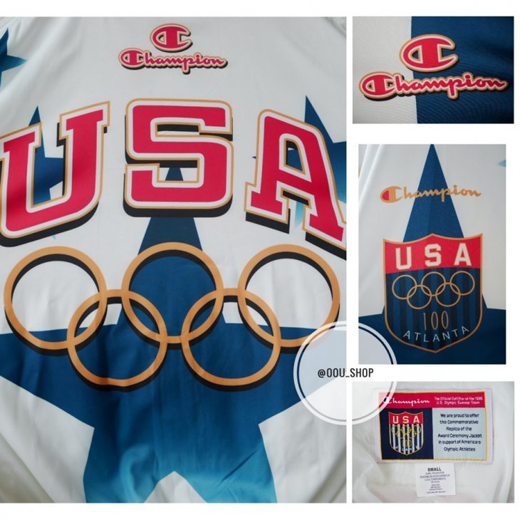 CHAMPION USA OLYMPIC TEAM 1996 JACKET CHAMPION OFFICIA ATLANTA WINDBREAKER