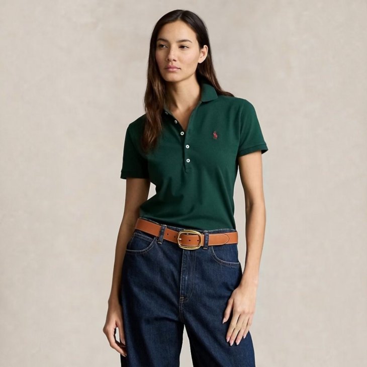 POLO RALPH LAUREN WOMEN SLIM FIT STRETCH POLO SHIRT