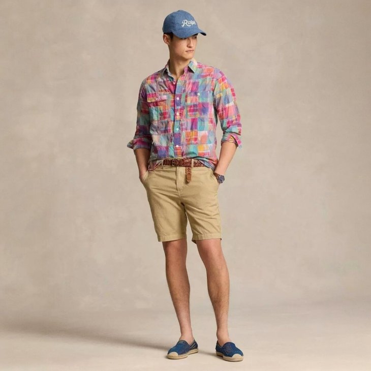 POLO RALPH LAUREN 9INCH CLASSIC FIT LINEN SHORT