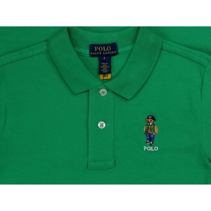 POLO RALPH LAUREN KIDS POLO BEAR COTTON MESH POLO SHIRT