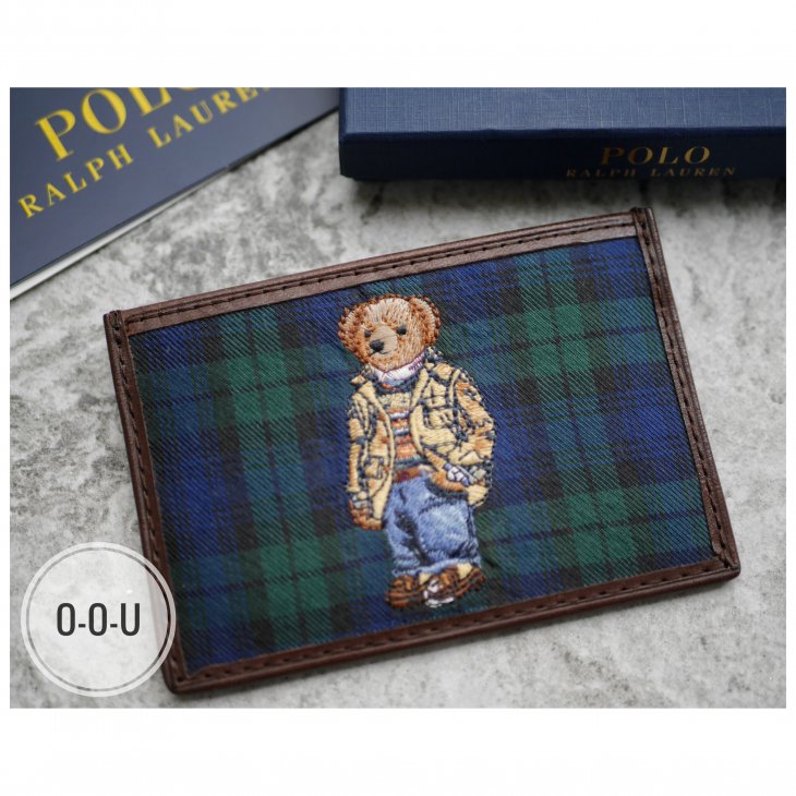 POLO RALPH LAUREN POLO BEAR TIE-SILK CARD CASE