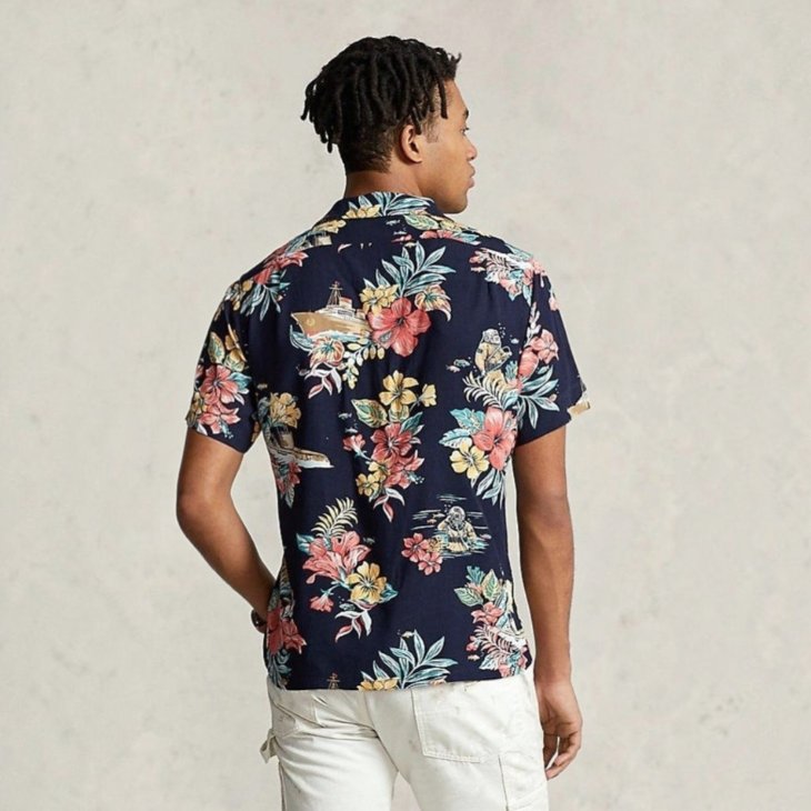 POLO RALPH LAUREN TROPICAL FLORAL CAMP SHIRT