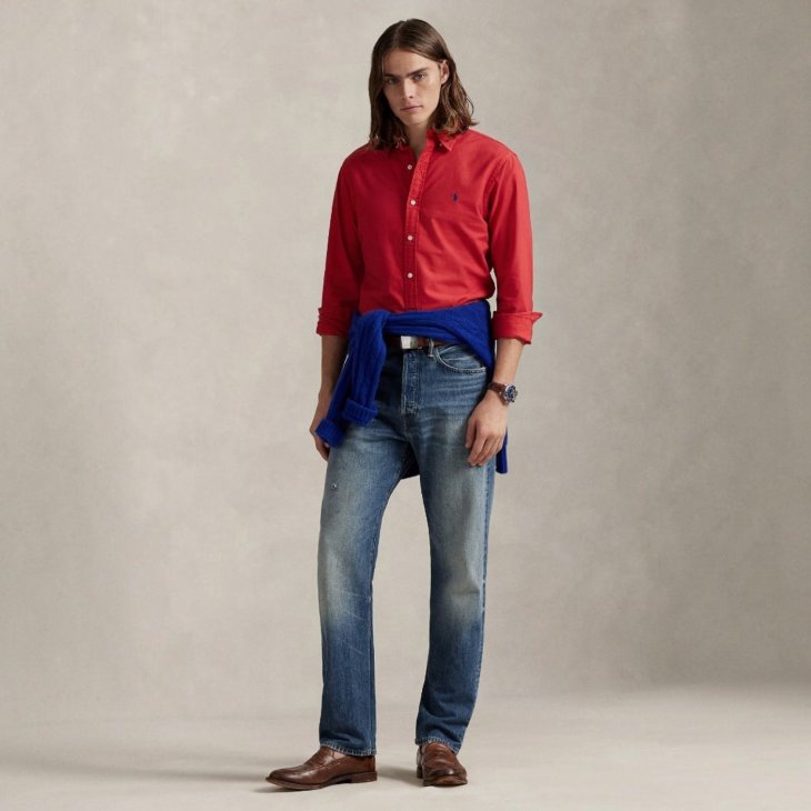 POLO RALPH LAUREN CUSTOM FIT FEATHERWEIGHT TWILL SHIRT