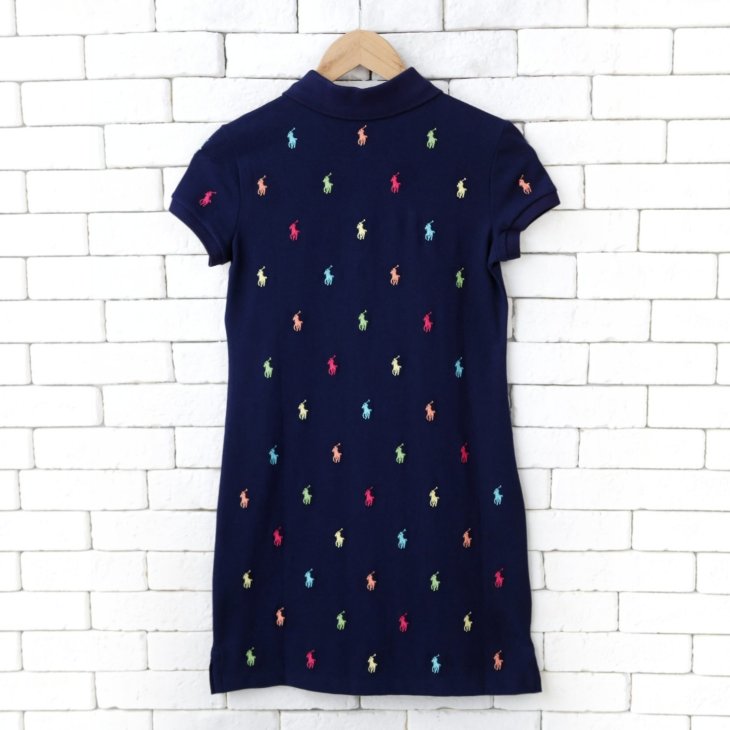POLO RALPH LAUREN GIRLS POLO PONY STRETCH MESH POLO DRESS