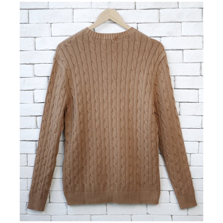 POLO RALPH LAUREN CABLE KNIT COTTON SWEATER