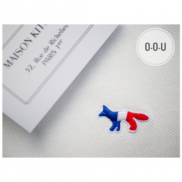 MAISON KITSUNE TRICOLOR FOX PATCH CLASSIC POLO