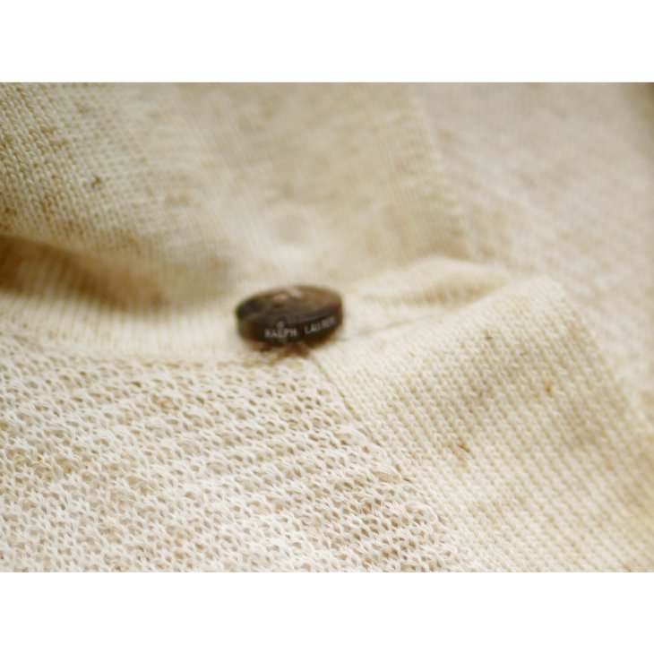 POLO RALPH LAUREN TEXTURED COTTON-LINEN SWEATER