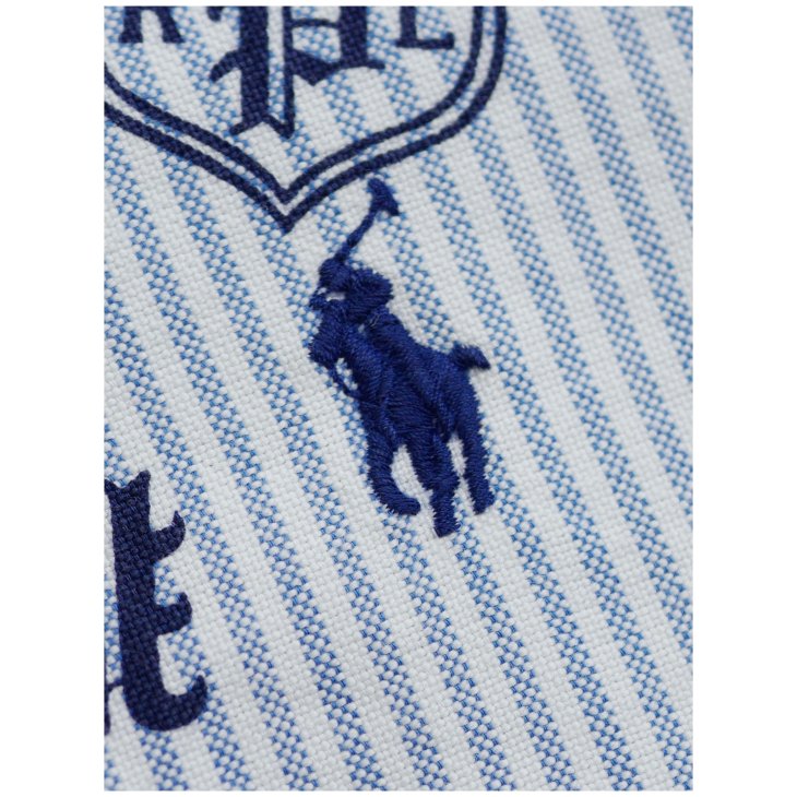 POLO RALPH LAUREN BOYS STRIPED COTTON OXFORD GRAPHIC SHIRT