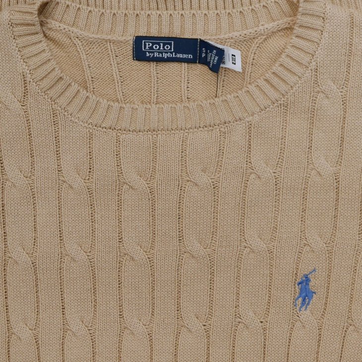 POLO RALPH LAUREN WOMEN COTTON CABLE SHORT SLEEVE JUMPER