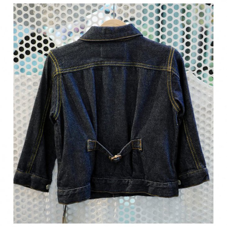 EVISU KIDS KAMON PRINT DENIM JACKET
