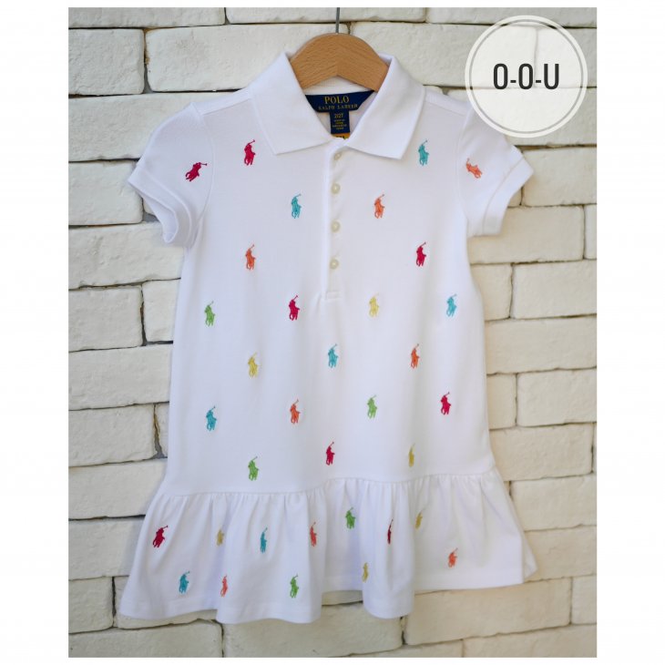 POLO RALPH LAUREN KIDS POLO PONY MESH POLO DRESS