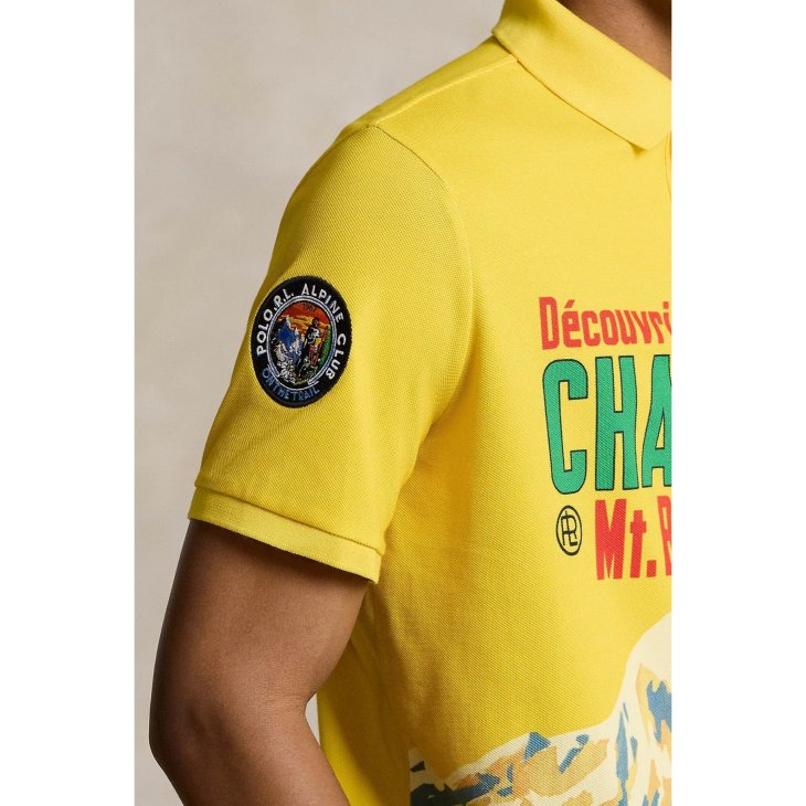 POLO RALPH LAUREN CLASSIC FIT MESH GRAPHIC POLO SHIRT