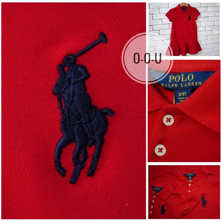 POLO RALPH LAUREN KIDS BIG PONY COTTON MESH POLO DRESS