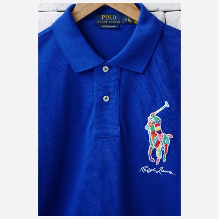 POLO RALPH LAUREN CUSTOM SLIM FIT BIG PONY MESH POLO SHIRT