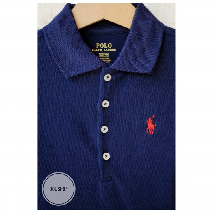 POLO RALPH LAUREN KIDS STRIPED STRETCH MESH POLO DRESS
