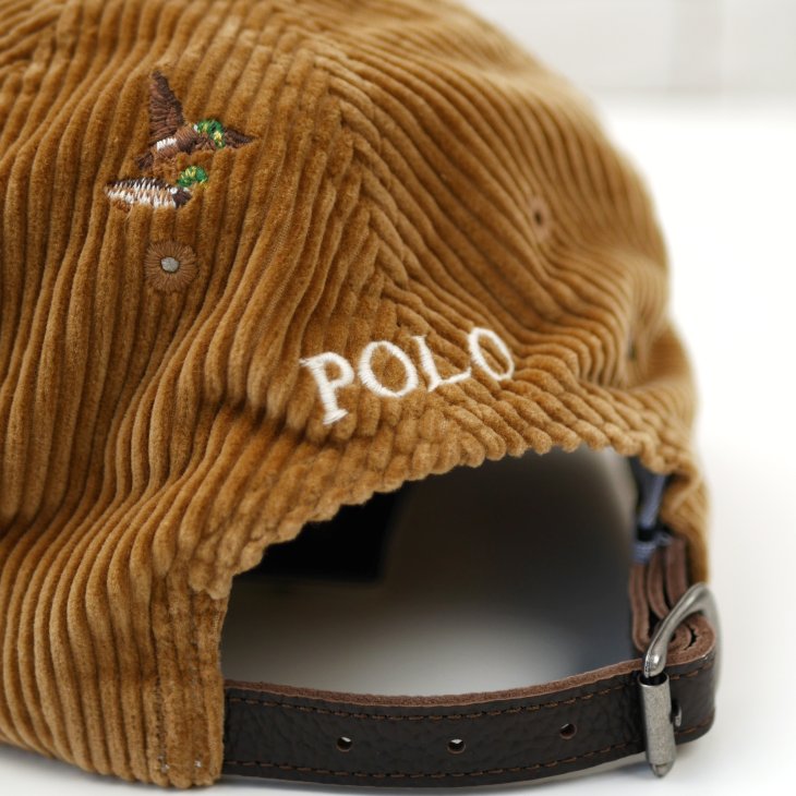 POLO RALPH LAUREN DUCK EMBROIDERED CORDUROY BALL CAP