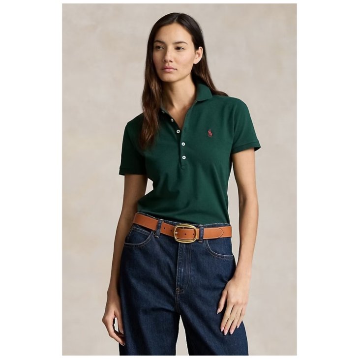 POLO RALPH LAUREN WOMEN SLIM FIT STRETCH POLO SHIRT