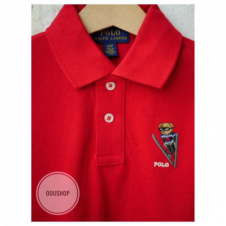 POLO RALPH LAUREN POLO BEAR KIDS COTTON MESH POLO
