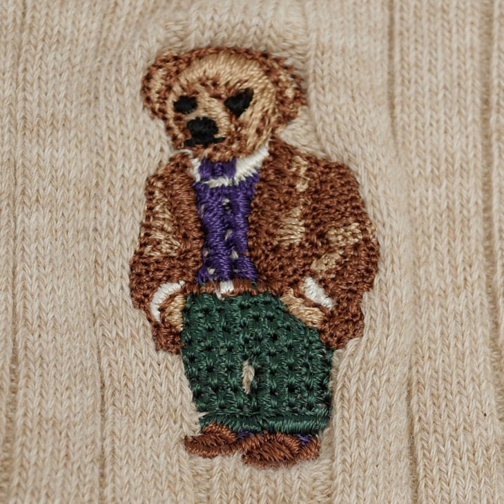 POLO RALPH LAUREN POLO BEAR RIBBED CREW SOCKS