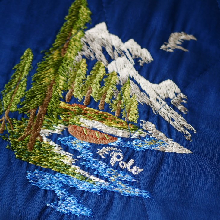 POLO RALPH LAUREN EMBROIDERED SATIN FLIGHT JACKET