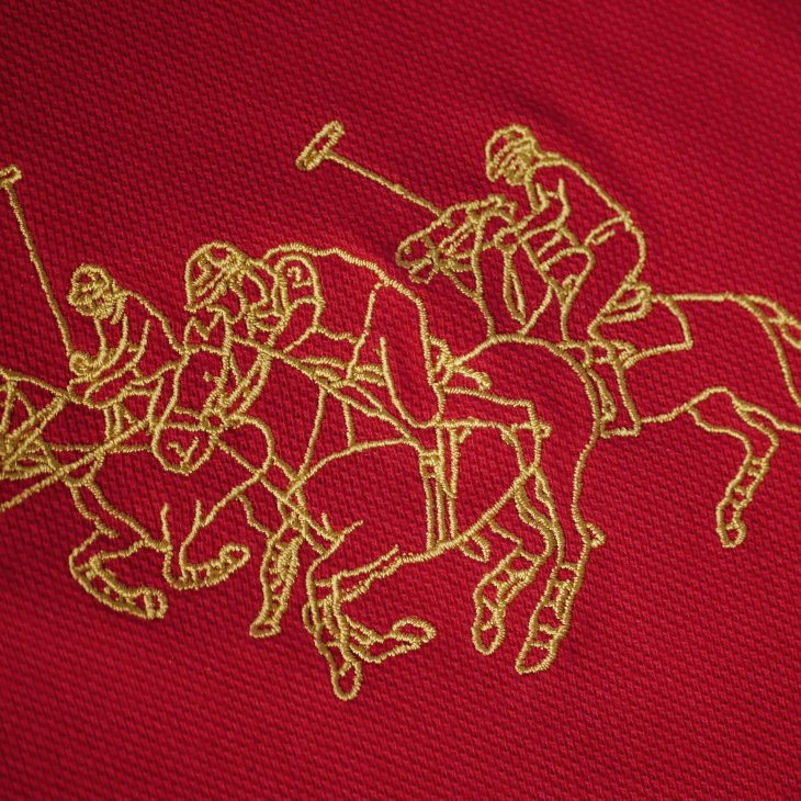 POLO RALPH LAUREN CUSTOM SLIM FIT LUNAR NEW YEAR TRIPLE PONY POLO SHIRT