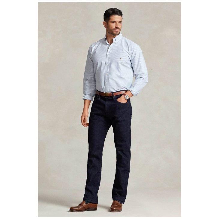 POLO RALPH LAUREN CUSTOM FIT STRIPED OXFORD SHIRT