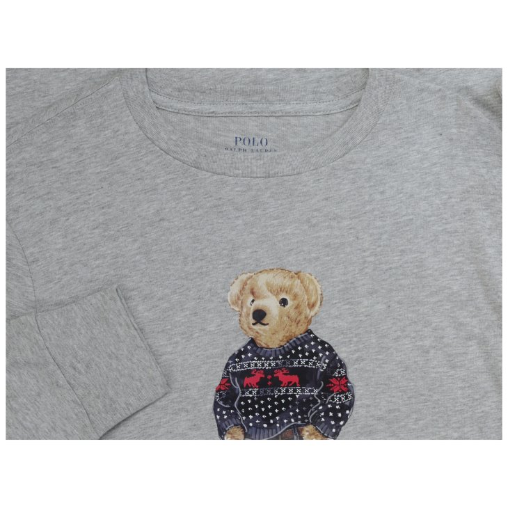POLO RALPH LAUREN BOYS POLO BEAR COTTON LONG SLEEVE TEE