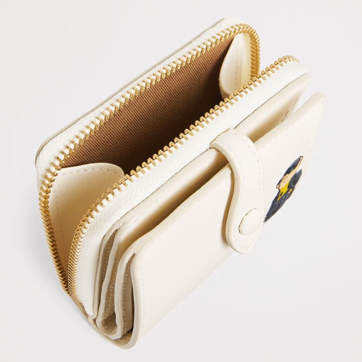 POLO RALPH LAUREN POLO BEAR LEATHER COMPACT WALLET