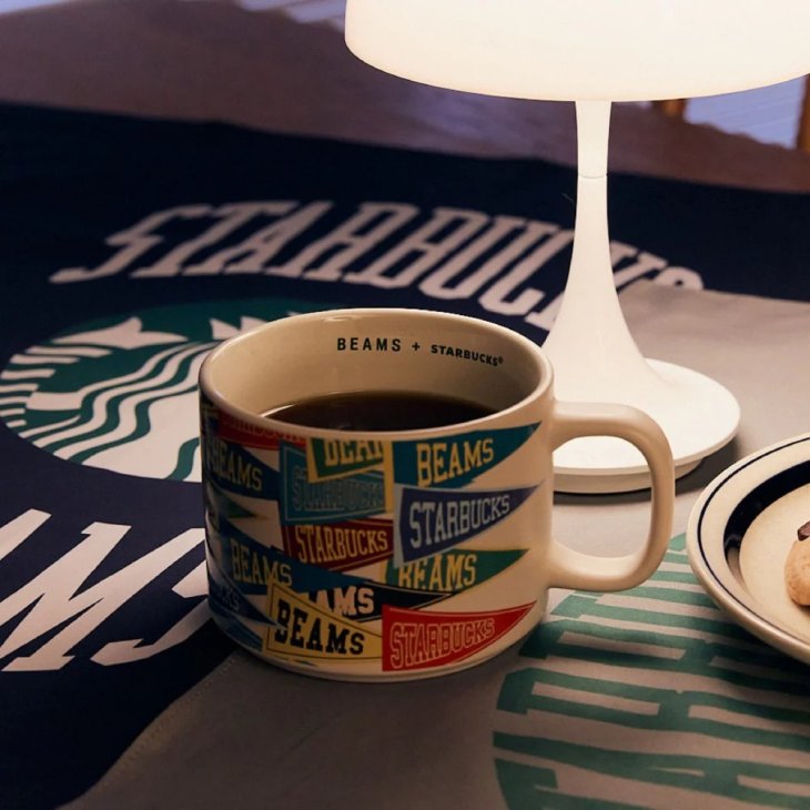 BEAMS x Starbucks Recycled Ceramic Mug Pennant Design [355ml]