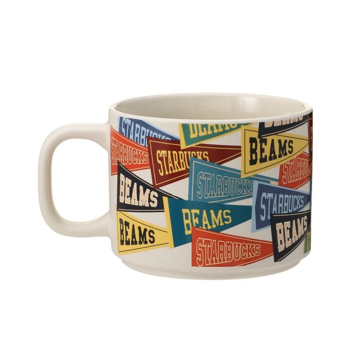 BEAMS x Starbucks Recycled Ceramic Mug Pennant Design [355ml]